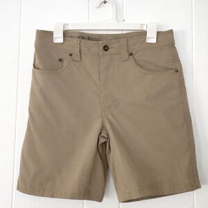 Prana Brion Shorts Mens 30 X 7 Khaki Tan Stretch Chino Outdoors Hiking